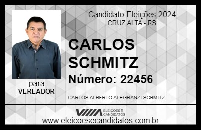 Candidato CARLOS SCHMITZ 2024 - CRUZ ALTA - Eleições