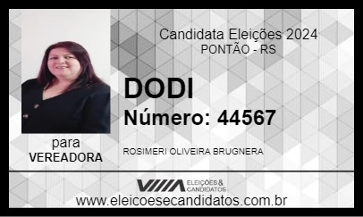 Candidato DODI 2024 - PONTÃO - Eleições