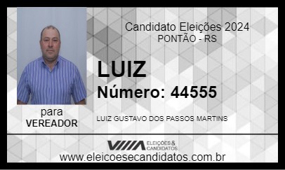 Candidato LUIZ 2024 - PONTÃO - Eleições