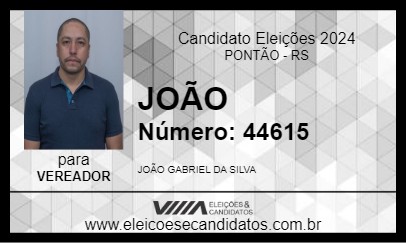 Candidato JOÃO 2024 - PONTÃO - Eleições