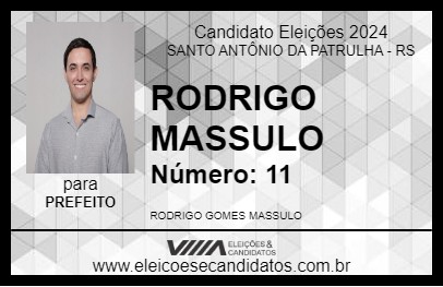 Candidato RODRIGO MASSULO 2024 - SANTO ANTÔNIO DA PATRULHA - Eleições