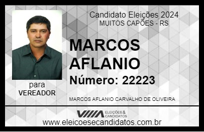 Candidato MARCOS AFLANIO 2024 - MUITOS CAPÕES - Eleições