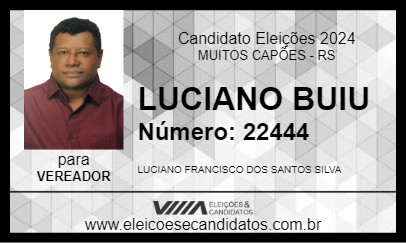 Candidato LUCIANO BUIU 2024 - MUITOS CAPÕES - Eleições