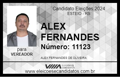 Candidato ALEX FERNANDES 2024 - ESTEIO - Eleições