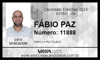 Candidato FÁBIO PAZ 2024 - ESTEIO - Eleições