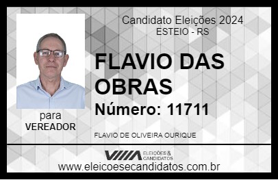 Candidato FLAVIO DAS OBRAS 2024 - ESTEIO - Eleições