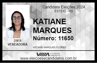 Candidato KATIANE MARQUES 2024 - ESTEIO - Eleições