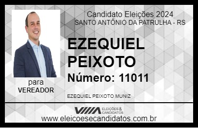 Candidato EZEQUIEL PEIXOTO 2024 - SANTO ANTÔNIO DA PATRULHA - Eleições