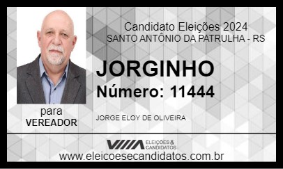 Candidato JORGINHO 2024 - SANTO ANTÔNIO DA PATRULHA - Eleições