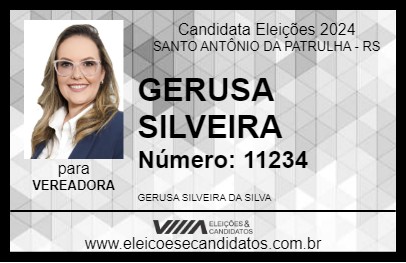 Candidato GERUSA SILVEIRA 2024 - SANTO ANTÔNIO DA PATRULHA - Eleições