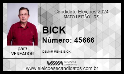 Candidato BICK 2024 - MATO LEITÃO - Eleições