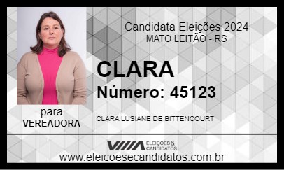 Candidato CLARA 2024 - MATO LEITÃO - Eleições