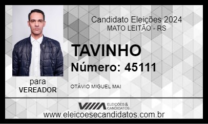 Candidato TAVINHO 2024 - MATO LEITÃO - Eleições