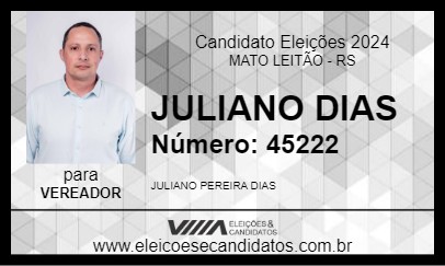 Candidato JULIANO DIAS 2024 - MATO LEITÃO - Eleições