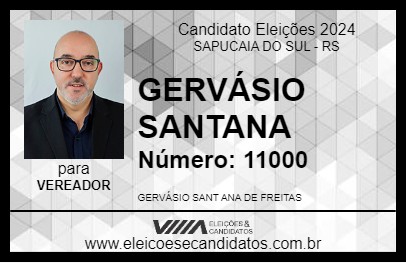 Candidato GERVÁSIO SANTANA 2024 - SAPUCAIA DO SUL - Eleições