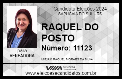 Candidato RAQUEL DO POSTO 2024 - SAPUCAIA DO SUL - Eleições