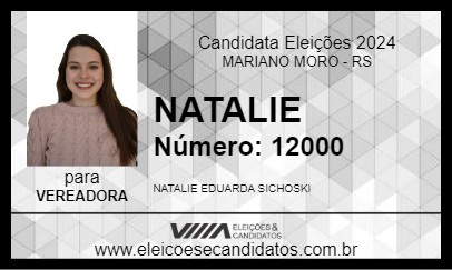 Candidato NATALIE 2024 - MARIANO MORO - Eleições