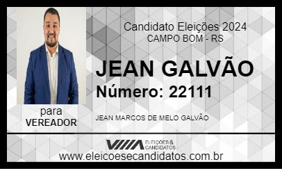 Candidato JEAN GALVÃO 2024 - CAMPO BOM - Eleições