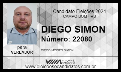 Candidato DIEGO SIMON 2024 - CAMPO BOM - Eleições