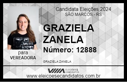 Candidato GRAZIELA ZANELA 2024 - SÃO MARCOS - Eleições