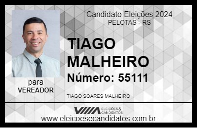 Candidato TIAGO MALHEIRO 2024 - PELOTAS - Eleições