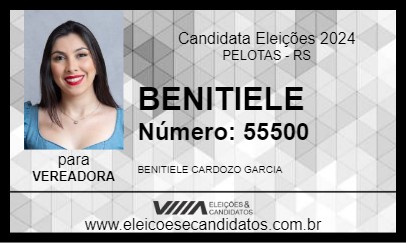 Candidato BENITIELE 2024 - PELOTAS - Eleições