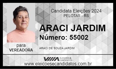 Candidato ARACI JARDIM 2024 - PELOTAS - Eleições