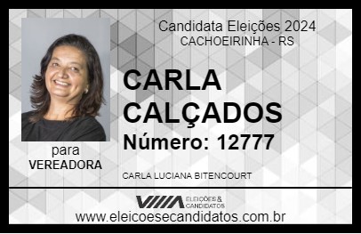 Candidato CARLA CALÇADOS 2024 - CACHOEIRINHA - Eleições