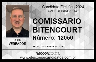 Candidato COMISSARIO BITENCOURT 2024 - CACHOEIRINHA - Eleições