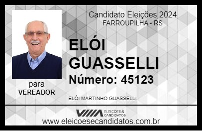 Candidato ELÓI GUASSELLI 2024 - FARROUPILHA - Eleições