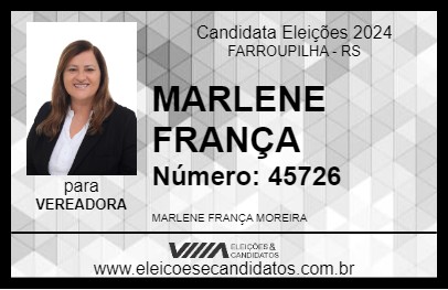 Candidato MARLENE FRANÇA 2024 - FARROUPILHA - Eleições