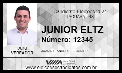 Candidato JUNIOR ELTZ 2024 - TAQUARA - Eleições