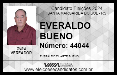 Candidato EVERALDO BUENO 2024 - SANTA MARGARIDA DO SUL - Eleições