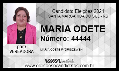 Candidato MARIA ODETE 2024 - SANTA MARGARIDA DO SUL - Eleições