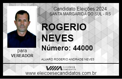 Candidato ROGERIO NEVES 2024 - SANTA MARGARIDA DO SUL - Eleições