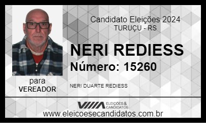 Candidato NERI REDIESS 2024 - TURUÇU - Eleições