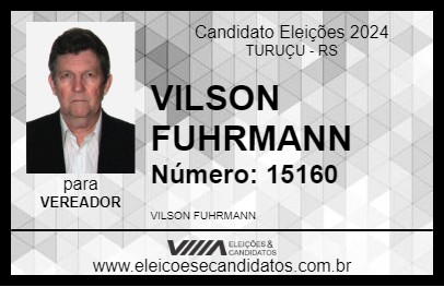 Candidato VILSON FUHRMANN 2024 - TURUÇU - Eleições