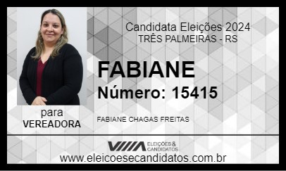 Candidato FABIANE 2024 - TRÊS PALMEIRAS - Eleições