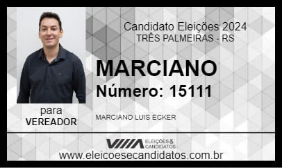 Candidato MARCIANO 2024 - TRÊS PALMEIRAS - Eleições