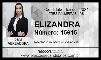 Candidato ELIZANDRA 2024 - TRÊS PALMEIRAS - Eleições