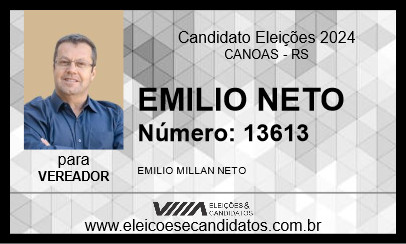 Candidato EMILIO NETO 2024 - CANOAS - Eleições