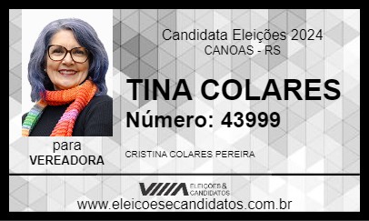 Candidato TINA COLARES 2024 - CANOAS - Eleições