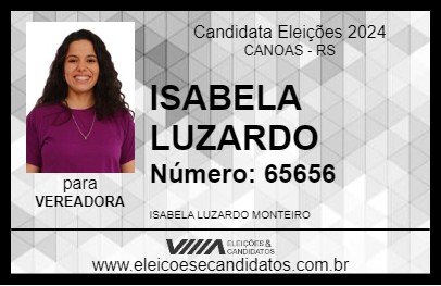 Candidato ISABELA LUZARDO 2024 - CANOAS - Eleições