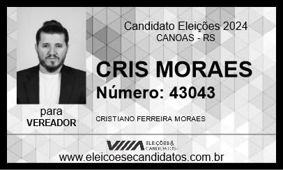 Candidato CRIS MORAES 2024 - CANOAS - Eleições