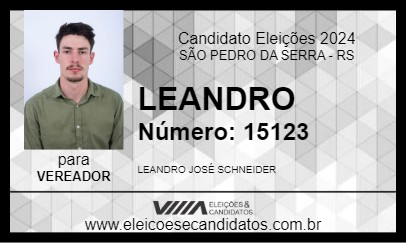 Candidato LEANDRO 2024 - SÃO PEDRO DA SERRA - Eleições