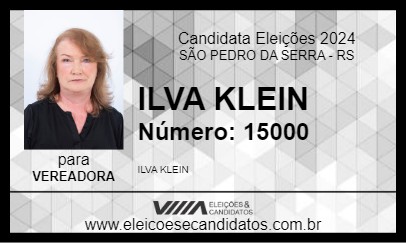 Candidato ILVA KLEIN 2024 - SÃO PEDRO DA SERRA - Eleições