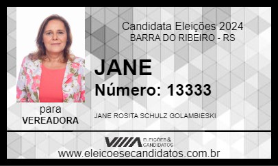 Candidato JANE 2024 - BARRA DO RIBEIRO - Eleições