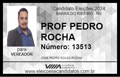 Candidato PROF PEDRO ROCHA 2024 - BARRA DO RIBEIRO - Eleições