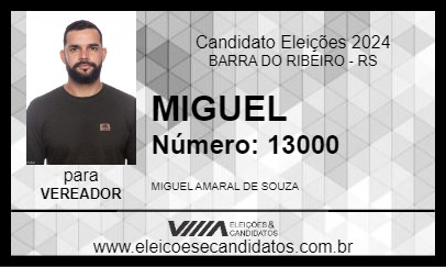 Candidato MIGUEL 2024 - BARRA DO RIBEIRO - Eleições