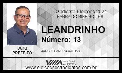 Candidato LEANDRINHO 2024 - BARRA DO RIBEIRO - Eleições